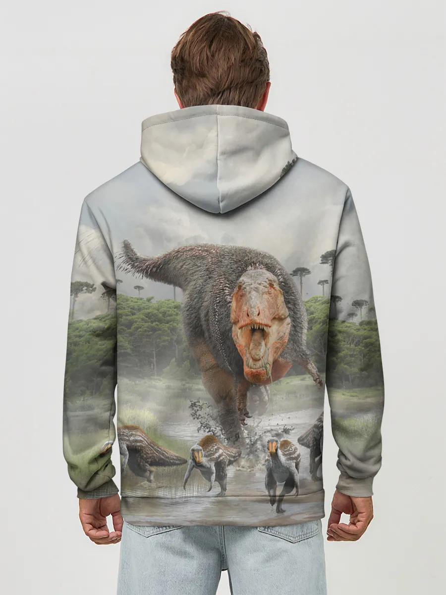 Худи мужской база хлопок / Т-Рекс | Динозавр | Dino