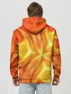 Худи мужской база хлопок / Желто-оранжевая абстракция