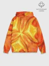 Худи мужской база хлопок / Желто-оранжевая абстракция