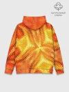 Худи мужской база хлопок / Желто-оранжевая абстракция