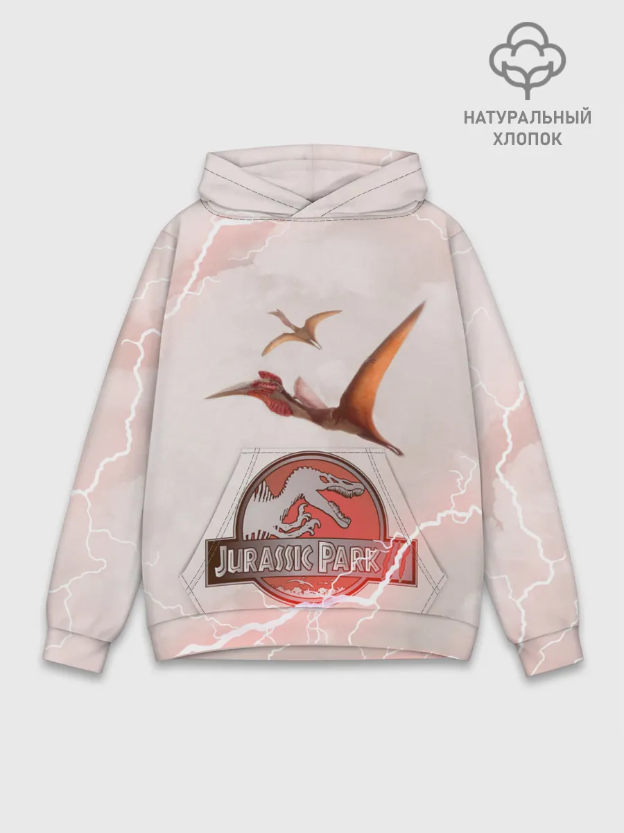 Худи мужской база хлопок / Птеродактили | Мир Юрского Периода