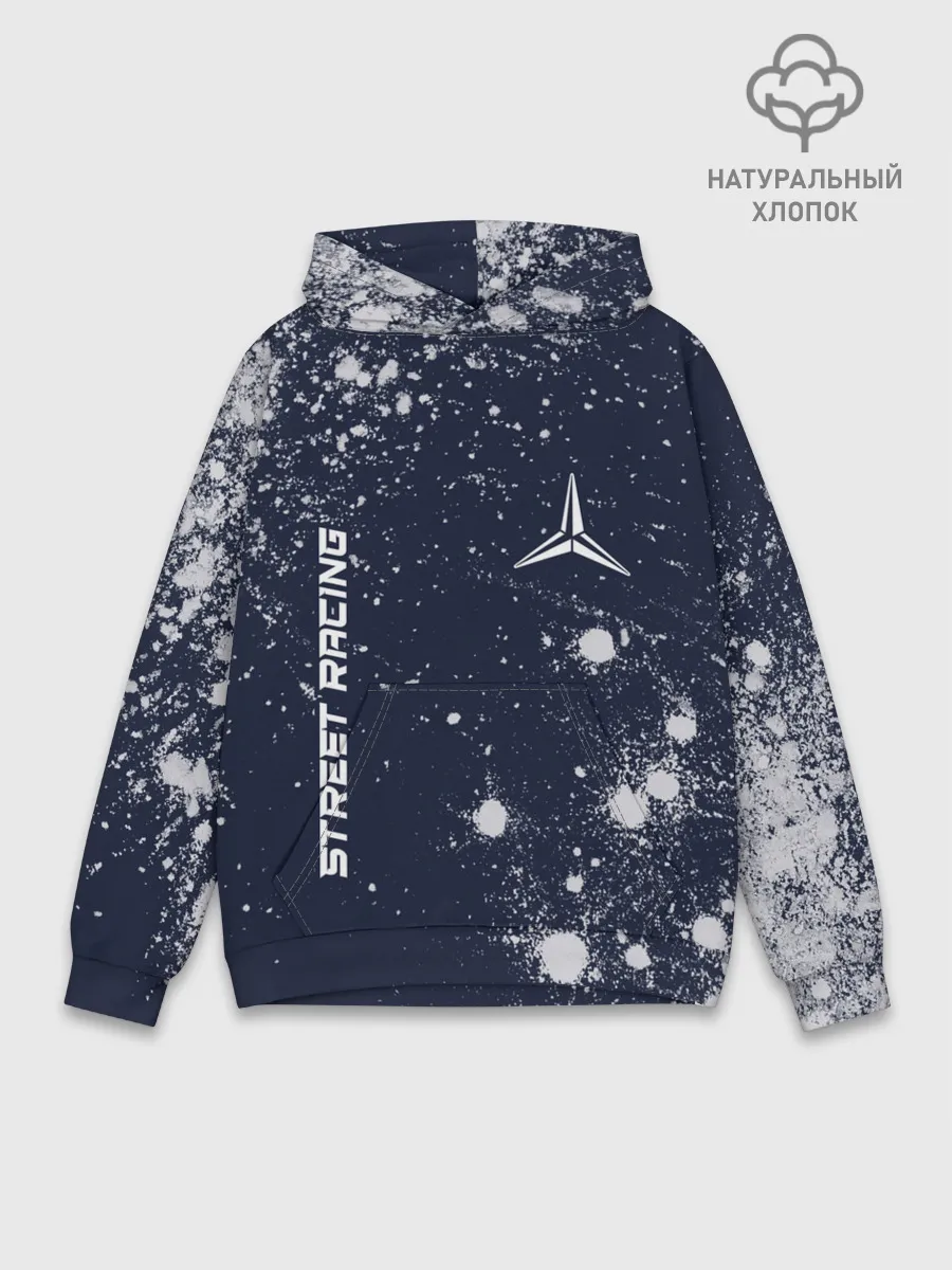 Худи мужской база хлопок / Мерседес - Звезда - Pro Racing