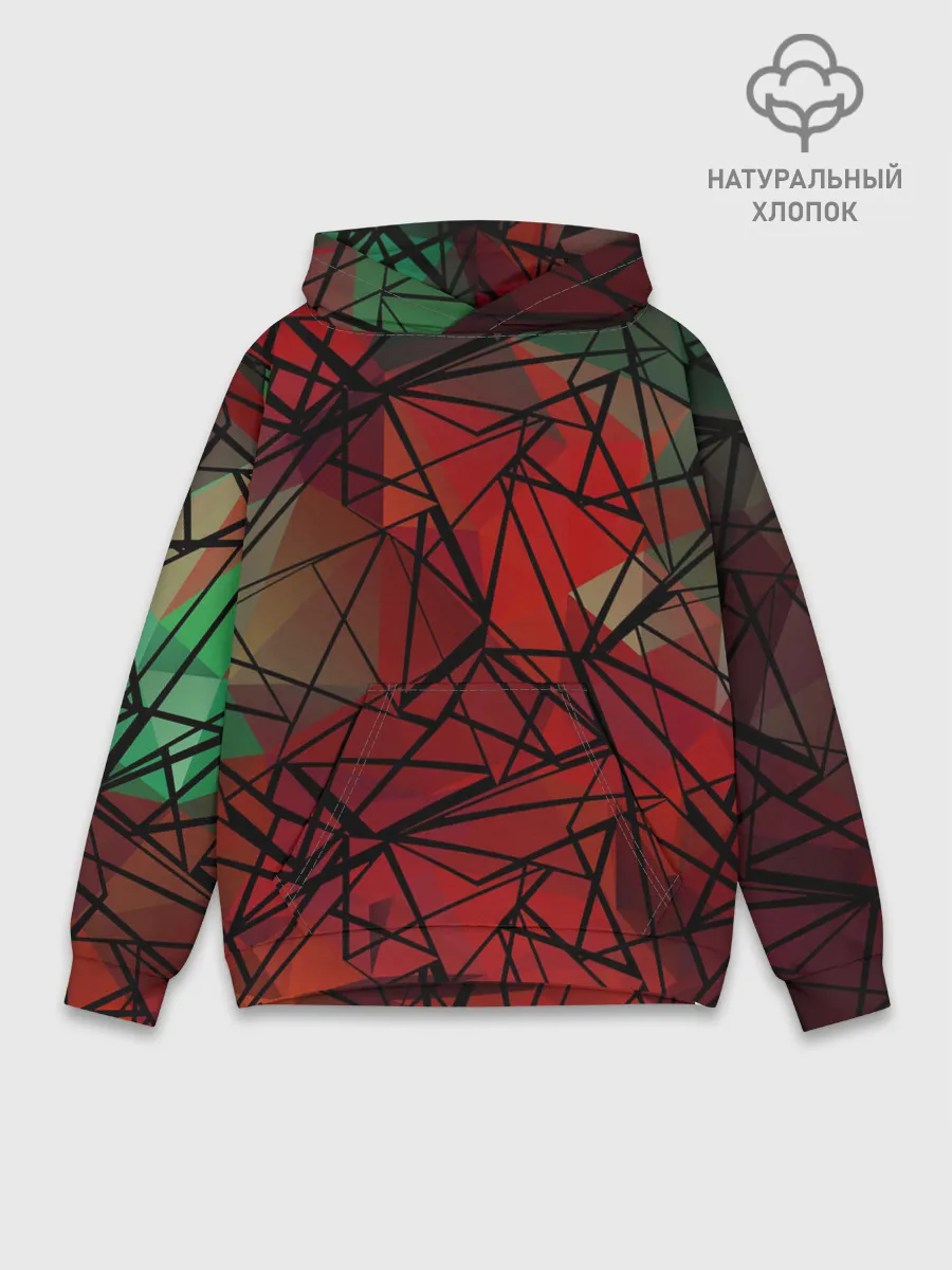 Худи мужской база хлопок / Абстрактный геометрический