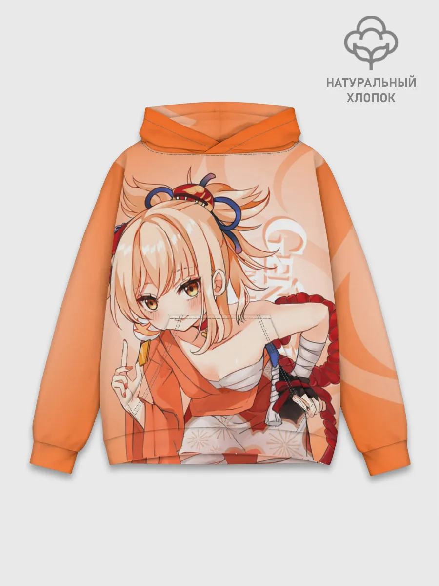 Худи мужской база хлопок / Genshin Impact, Ёимия