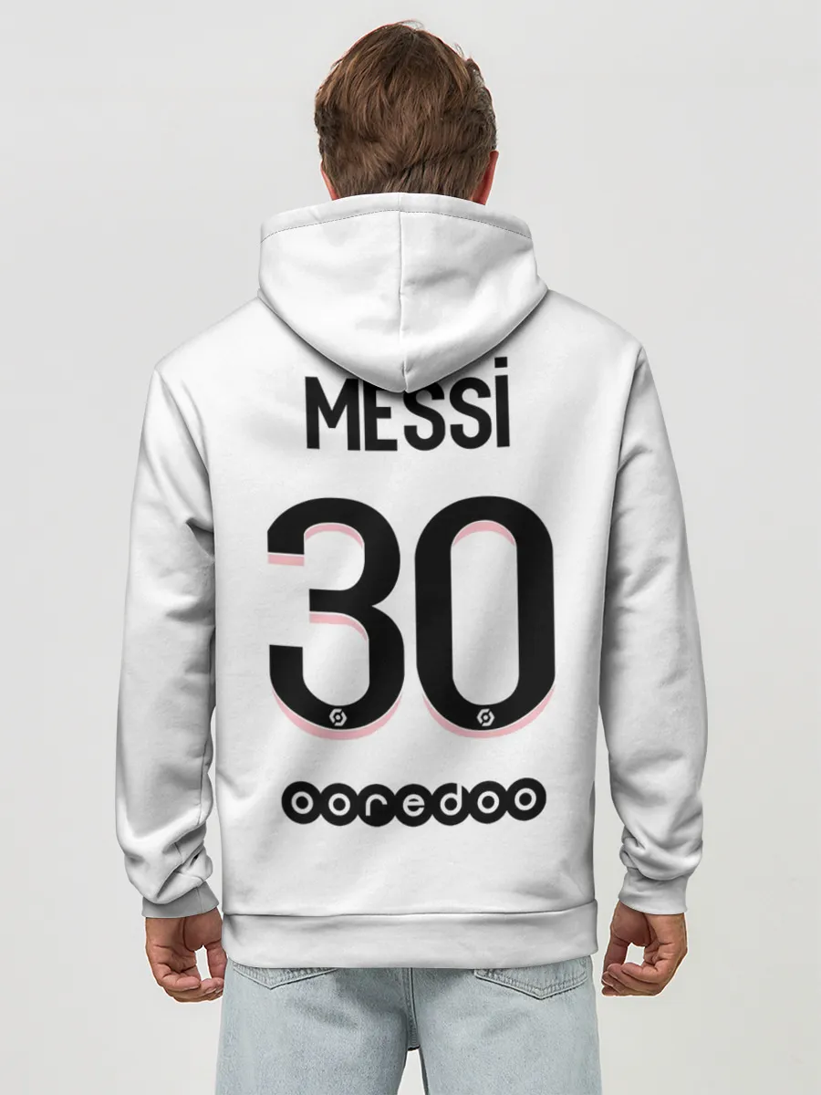 Худи мужской база хлопок / Месси форма гостевая ПСЖ 21/22