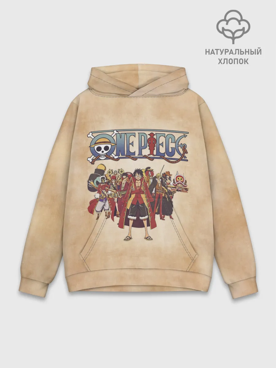 Худи мужской база хлопок / Персонажи One Piece. Большой куш