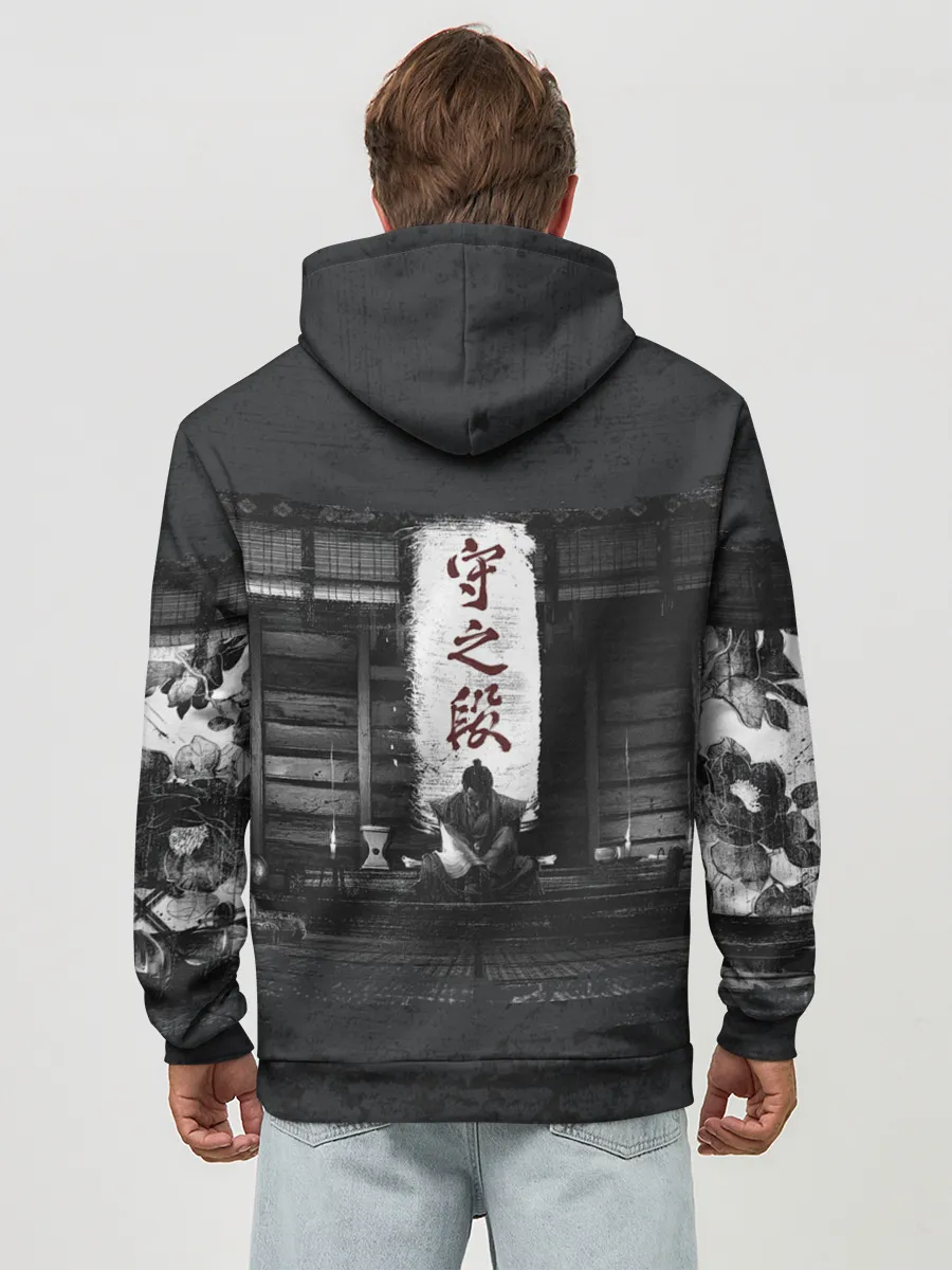 Худи мужской база хлопок / Самурай | Призрак Цусимы