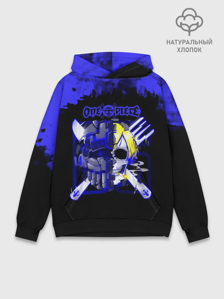 Худи мужской база хлопок / Винсмок Санджи One Piece