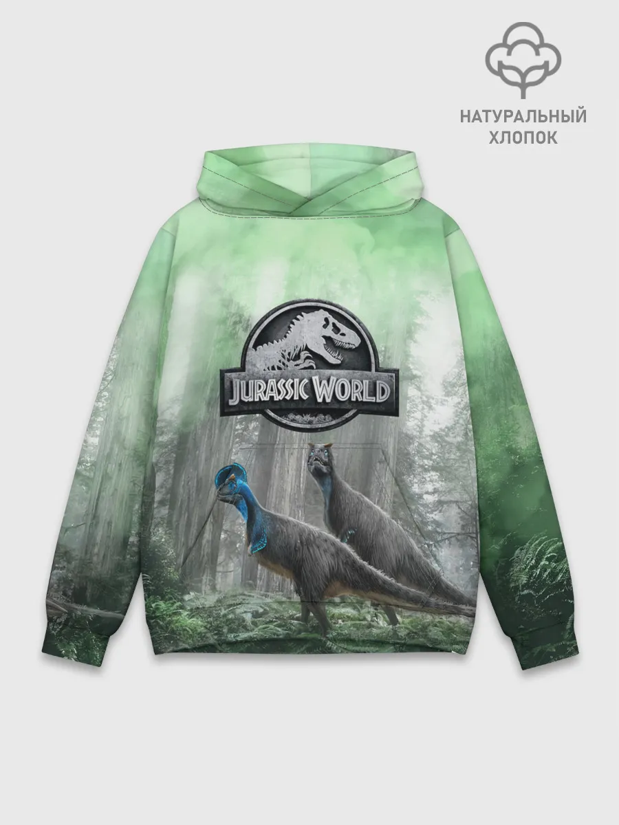 Худи мужской база хлопок / Jurassic World | Мир Юрского периода