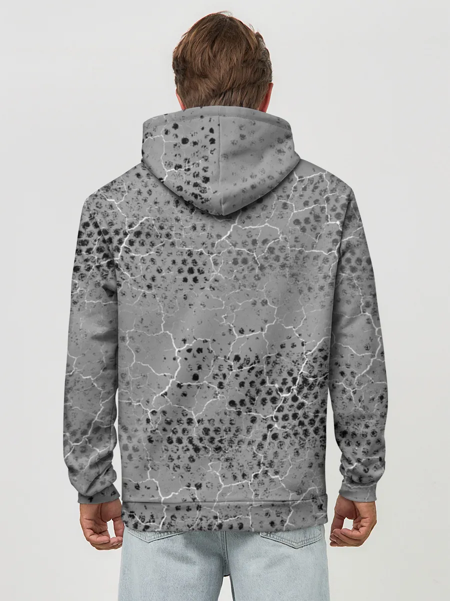 Худи мужской база хлопок / Змея и Тигр|Tiger Snake Fight