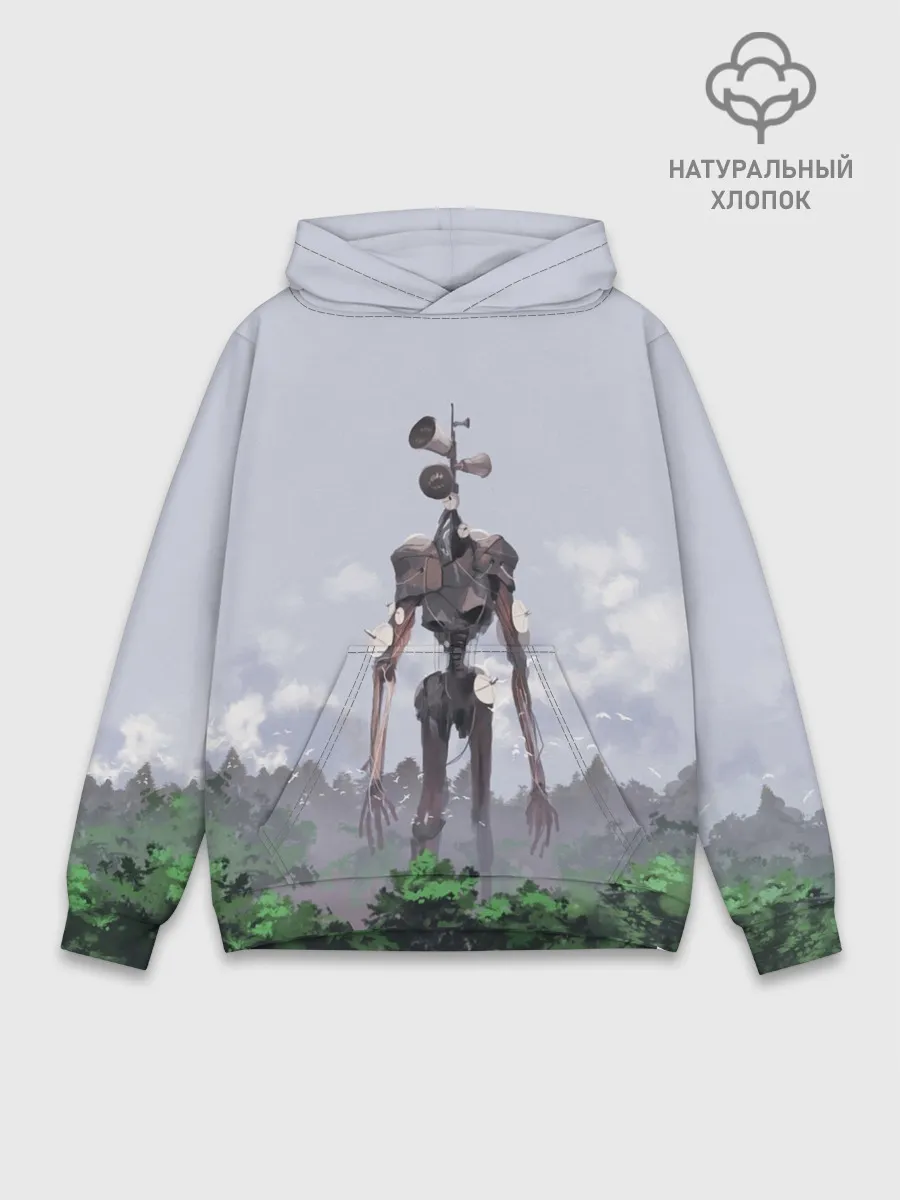 Худи мужской база хлопок / СИРЕНОГОЛОВЫЙ / ЛЕС