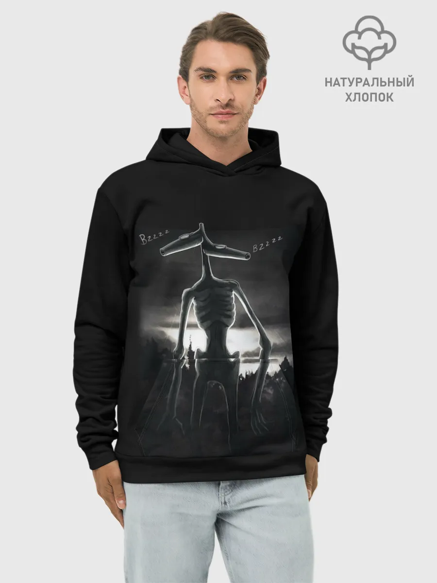 Худи мужской база хлопок / СИРЕНОГОЛОВЫЙ рисунок