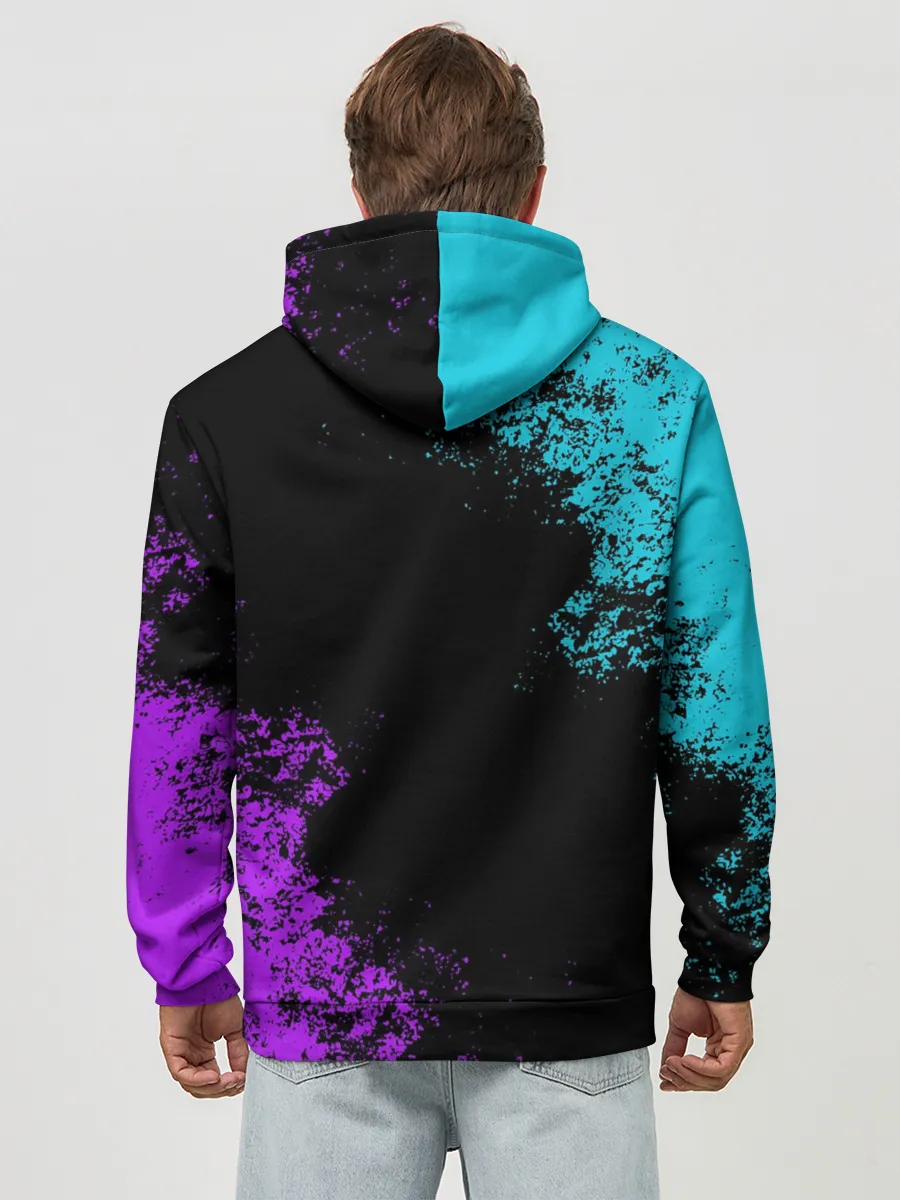 Худи мужской база хлопок / НЕОНОВЫЙ СИРЕНОГОЛОВЫЙ