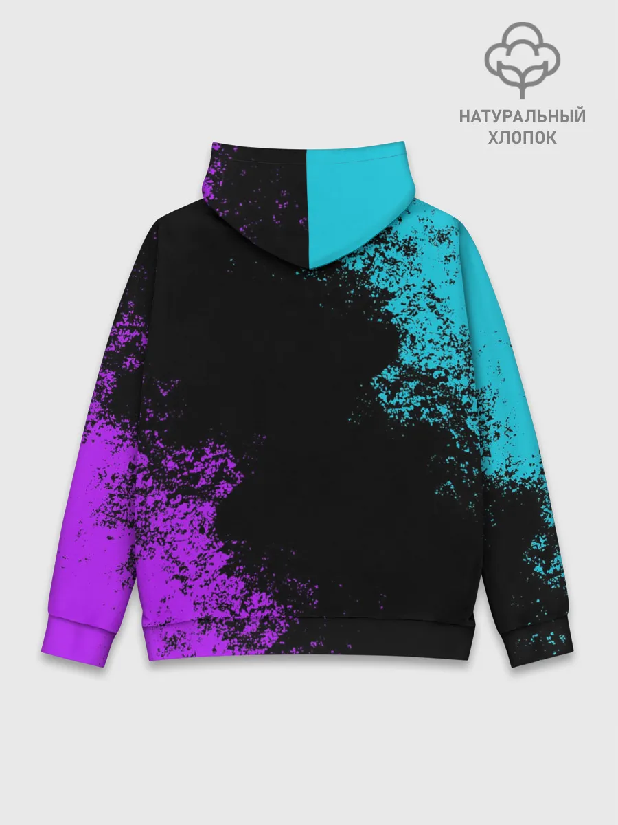 Худи мужской база хлопок / НЕОНОВЫЙ СИРЕНОГОЛОВЫЙ