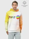 Худи мужской база хлопок / Поп Ит - Кружок - Разводы