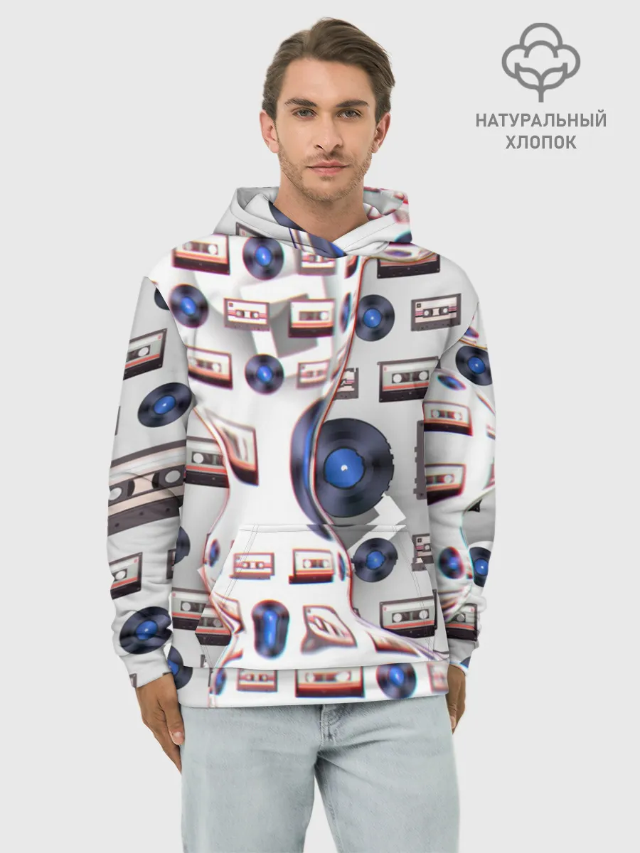 Худи мужской база хлопок / дискотека 80
