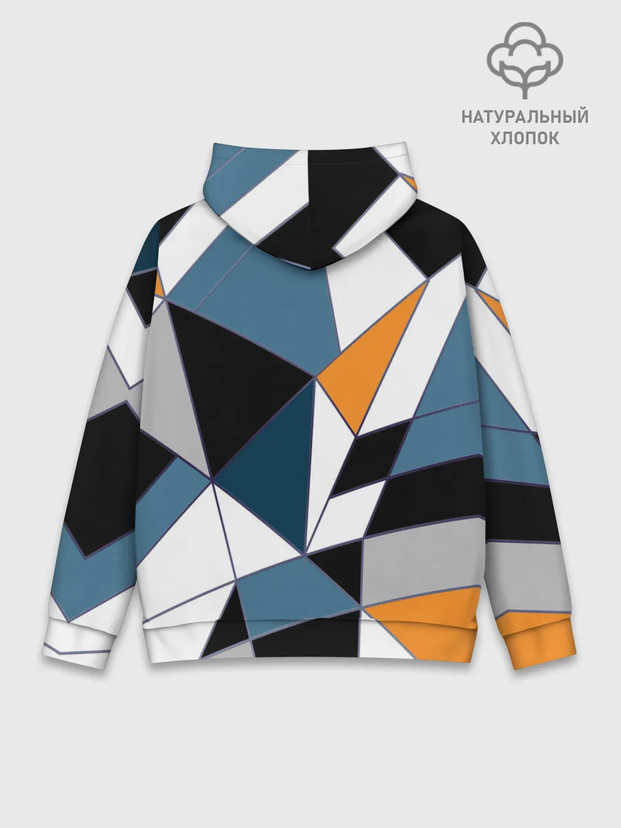 Худи мужской база хлопок / Геометрический узор