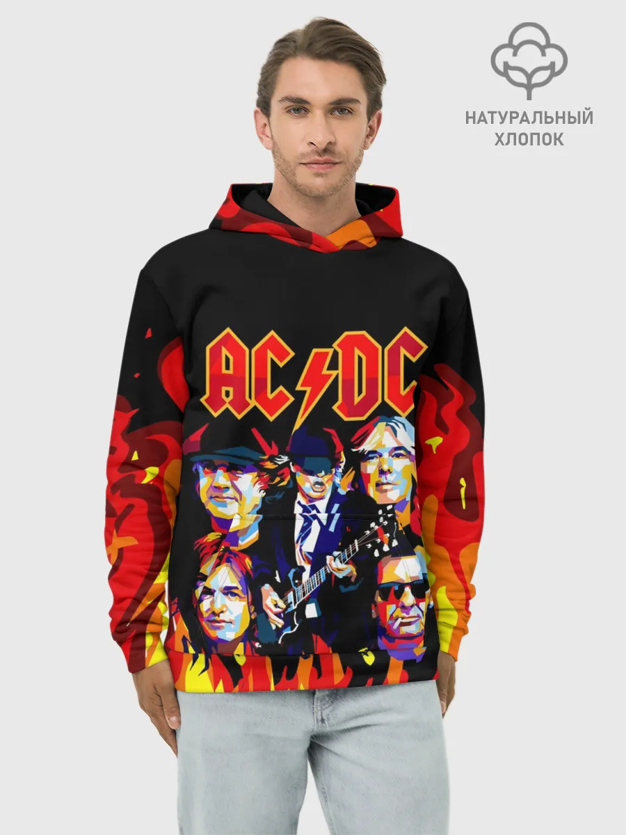 Худи мужской база хлопок / AC DC HIGHWAY TO HELL