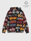 Худи мужской база хлопок / AC DC LOGOBOMBING