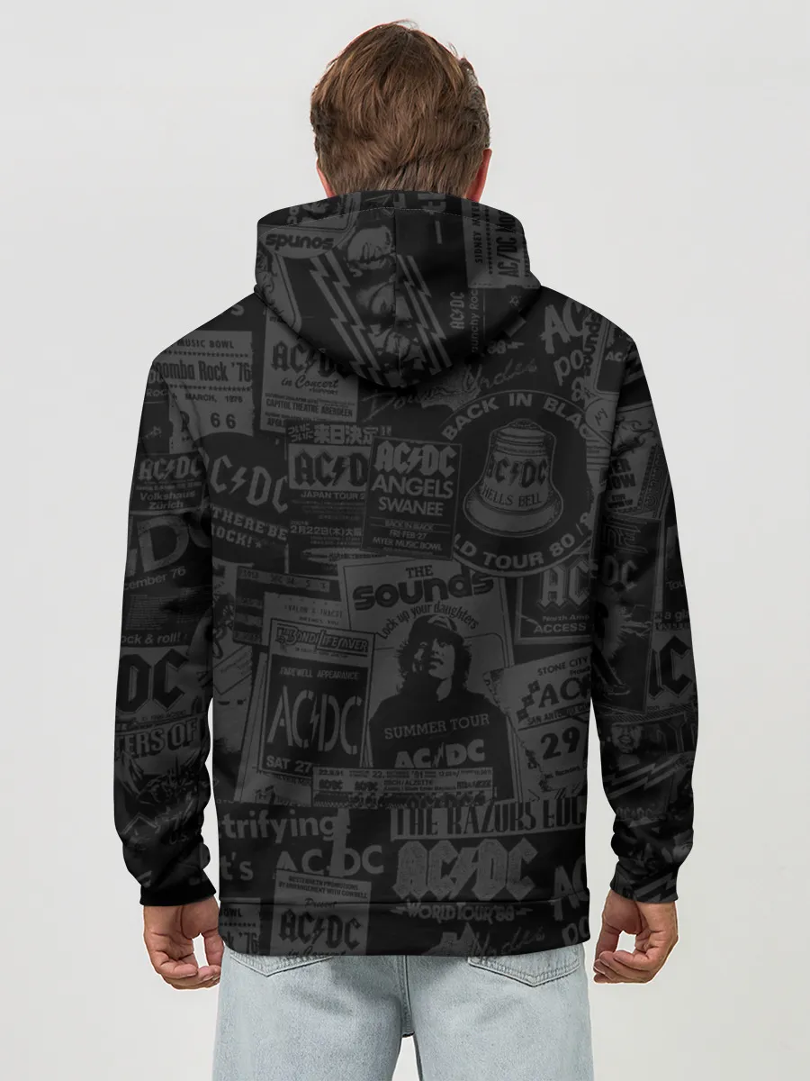 Худи мужской база хлопок / AC DC HIGH VOLTAGE