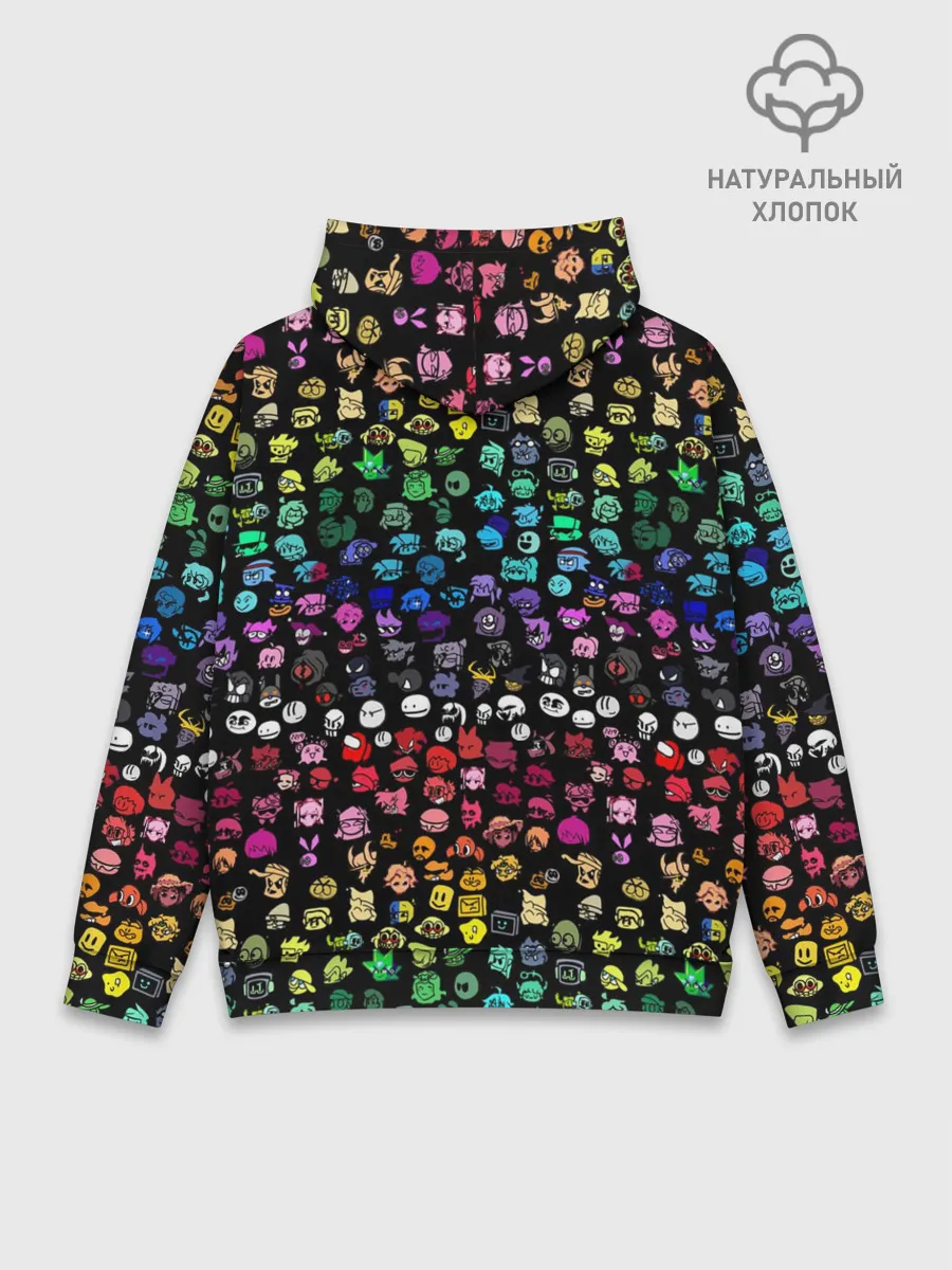 Худи мужской база хлопок / ПЕРСОНАЖИ ИГРЫ FNF