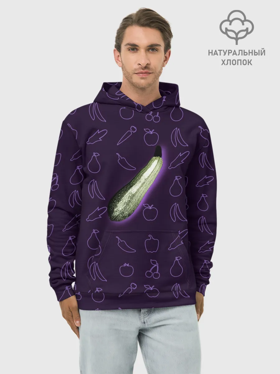 Худи мужской база хлопок / Сбор урожая. Кабачок