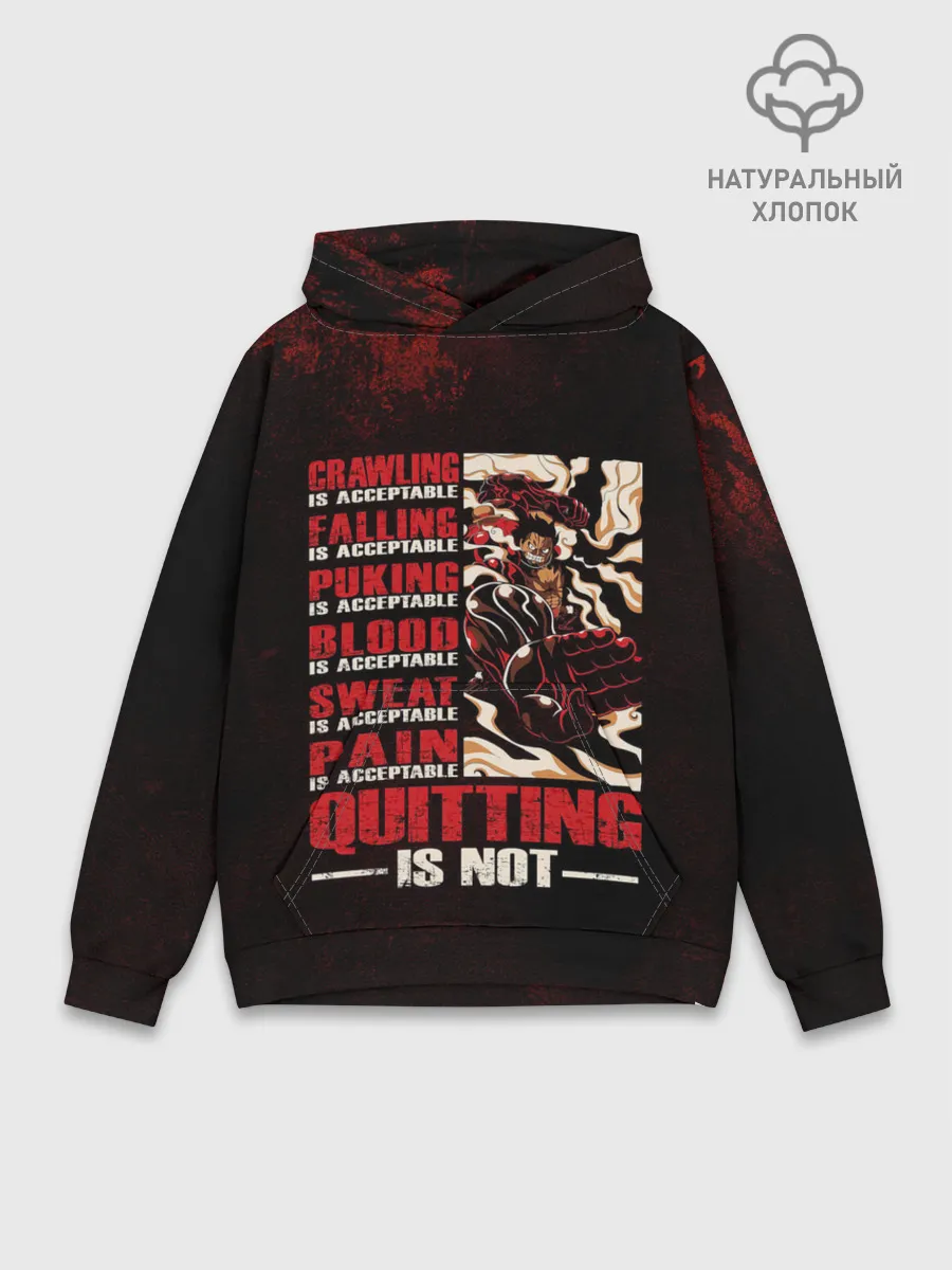 Худи мужской база хлопок / Агрессия Луффи One Piece