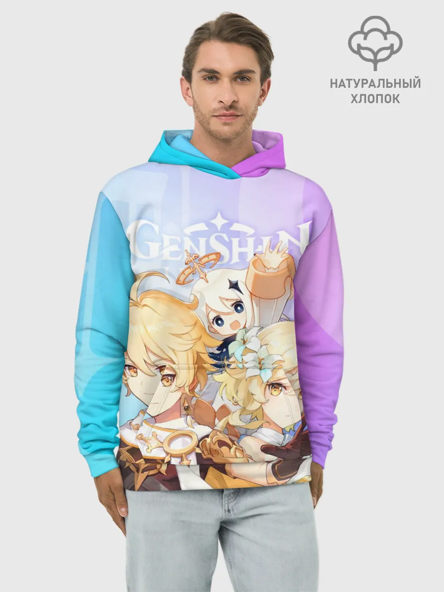 Худи мужской база хлопок / Genshin Impact