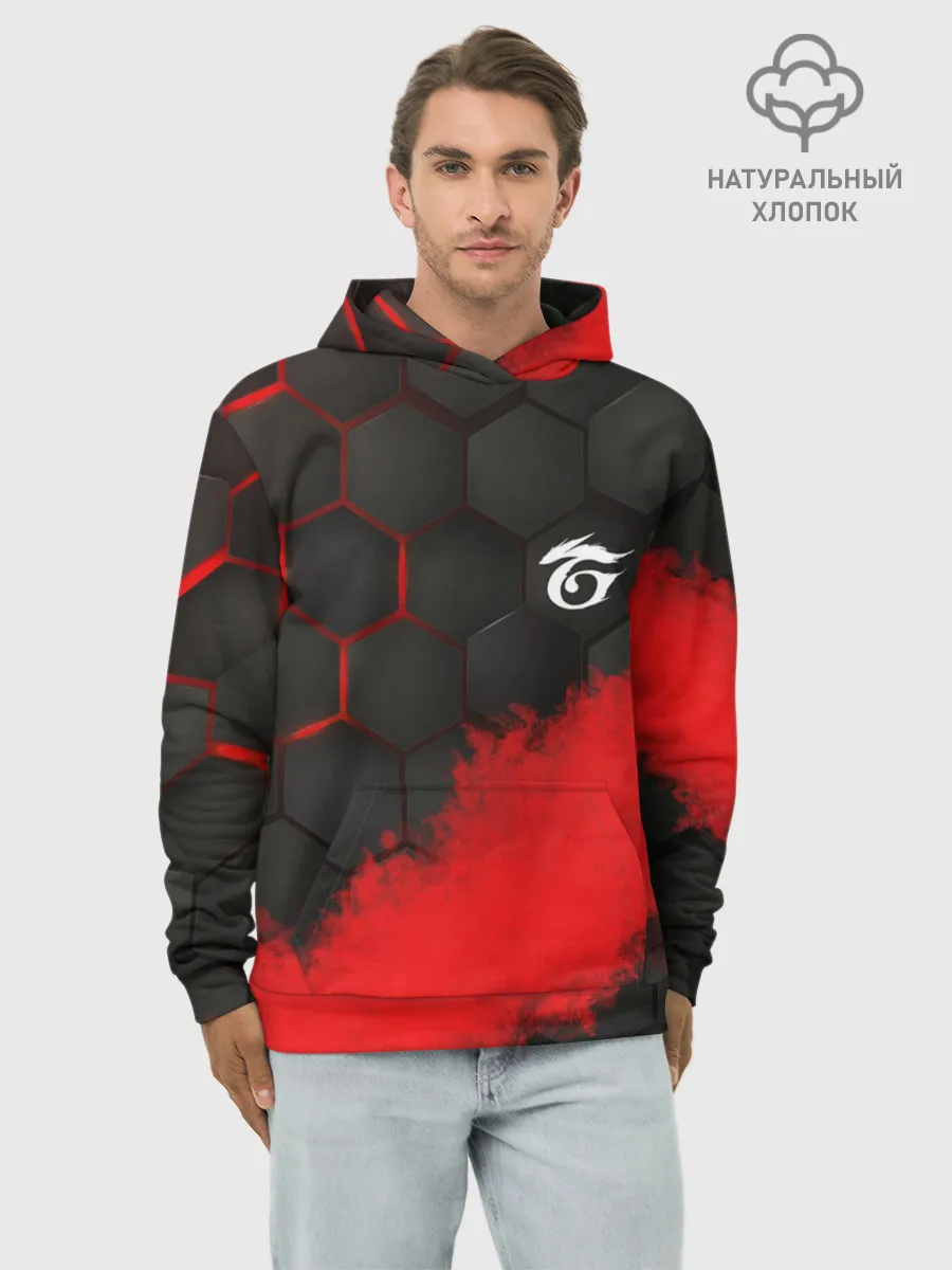 Худи мужской база хлопок / GARENA RED LINE