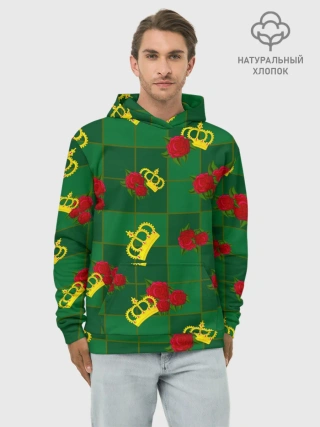 Худи мужской база хлопок / Короны и розы