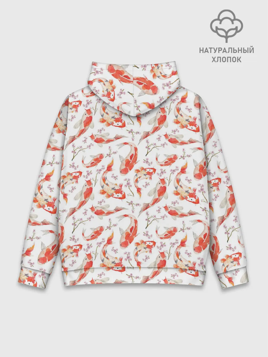 Худи мужской база хлопок / Радужные карпы