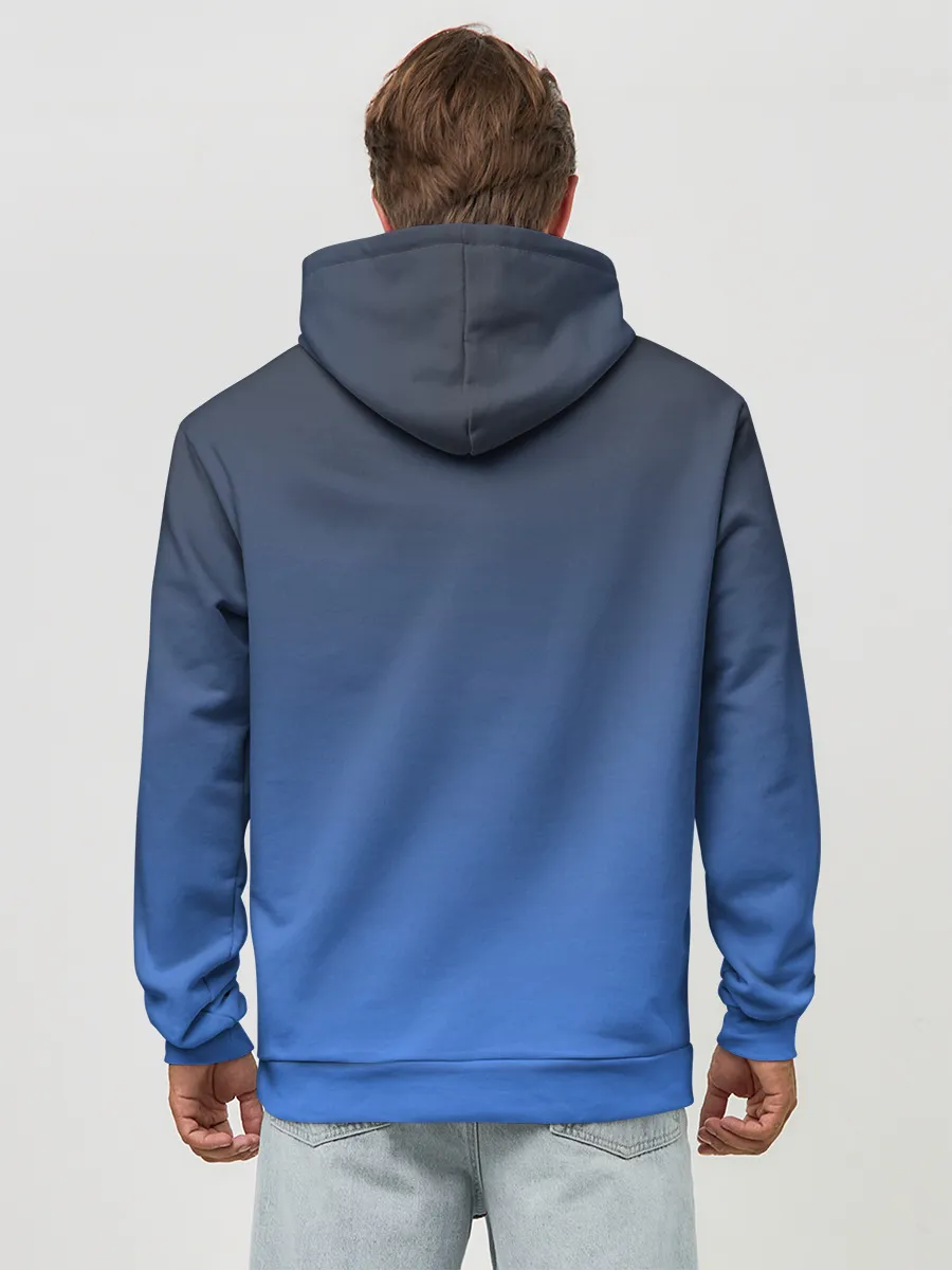 Худи мужской база хлопок / DARK OCEAN GRADIENT