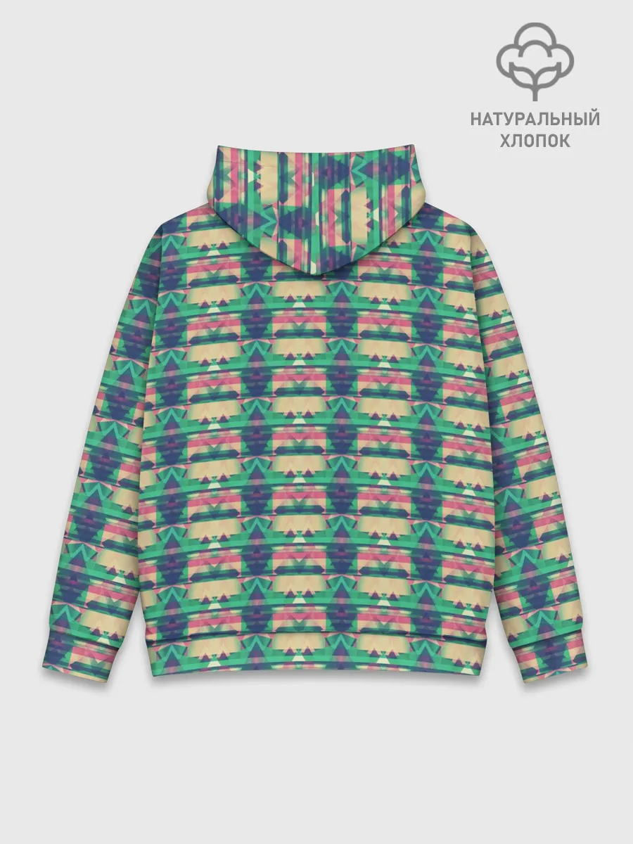 Худи мужской база хлопок / Геометрический глитч