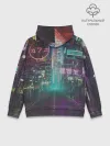 Худи мужской база хлопок / Neon Tokyo