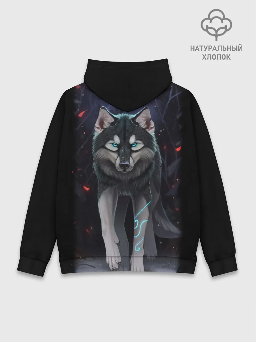 Худи мужской база хлопок / КРАСИВЫЙ ВОЛК
