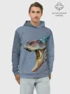 Худи мужской база хлопок / Хищный динозавр | Dino