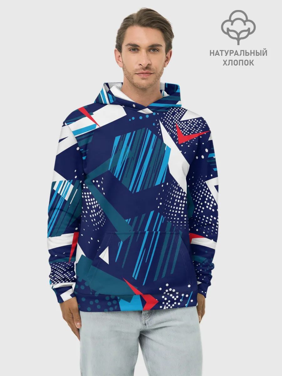 Худи мужской база хлопок / Геометрия