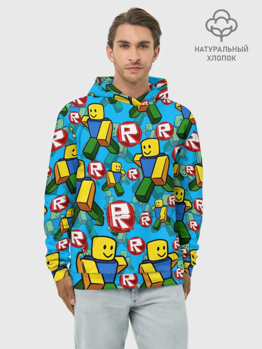 Худи мужской база хлопок / ROBLOX / РОБЛОКС / NOOB / НУБ