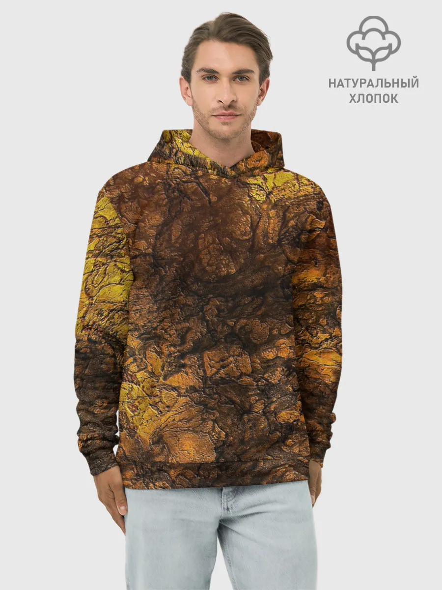 Худи мужской база хлопок / Абстрактный узор текстура