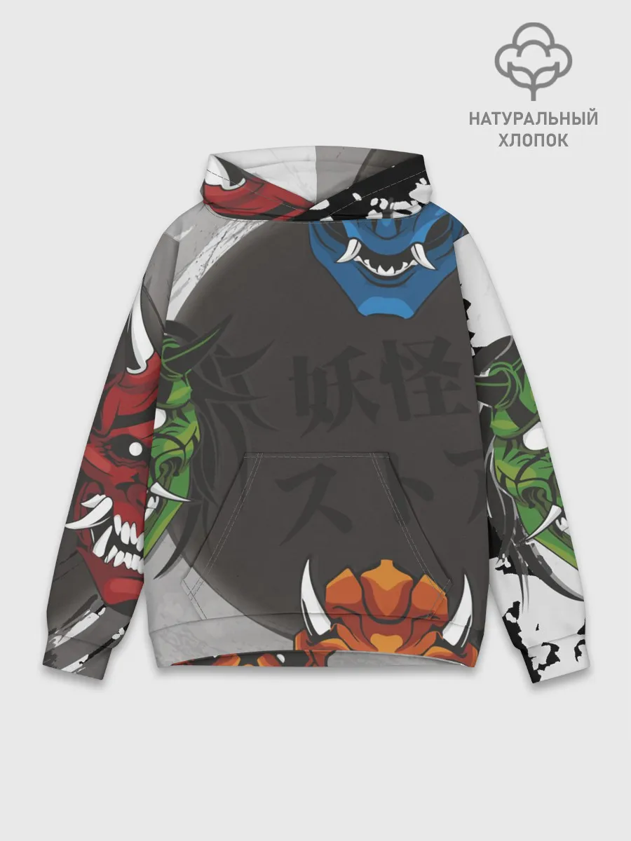 Худи мужской база хлопок / Маски Они