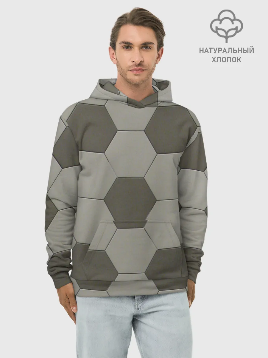 Худи мужской база хлопок / ФУТБОЛЬНЫЙ МЯЧ