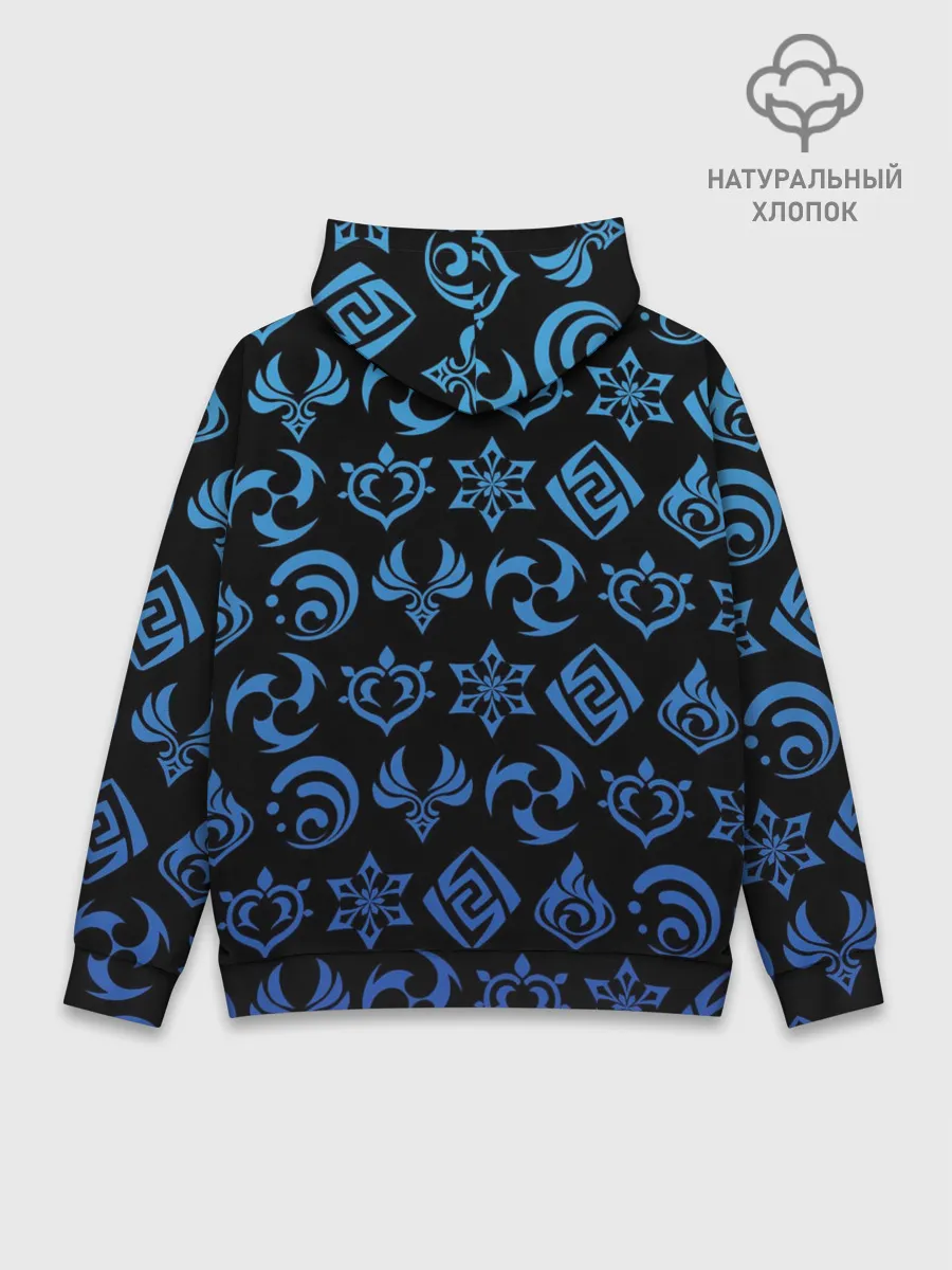 Худи мужской база хлопок / ЗНАКИ | ГЕНШИН ИМПАКТ