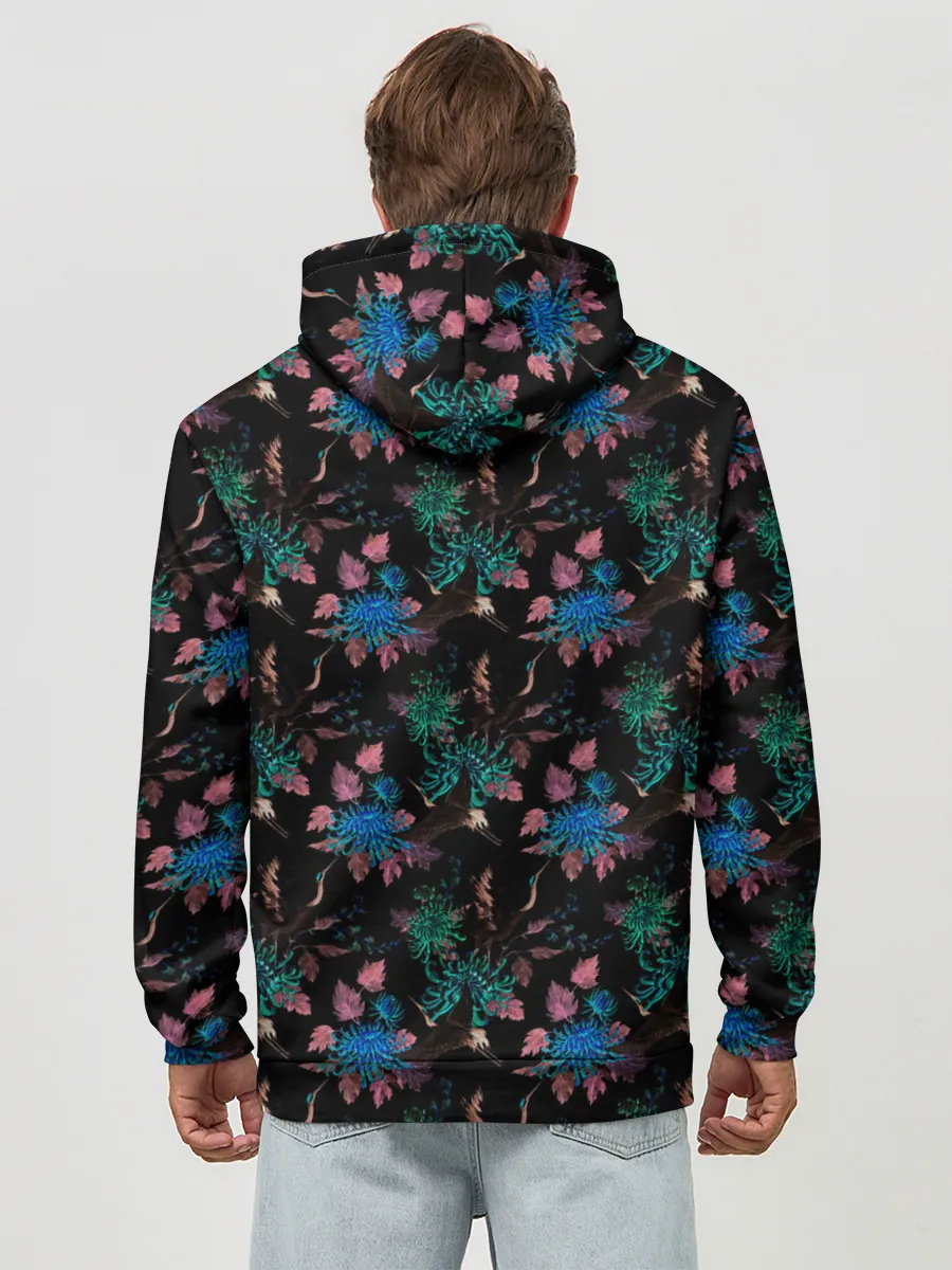 Худи мужской база хлопок / Ночные птицы