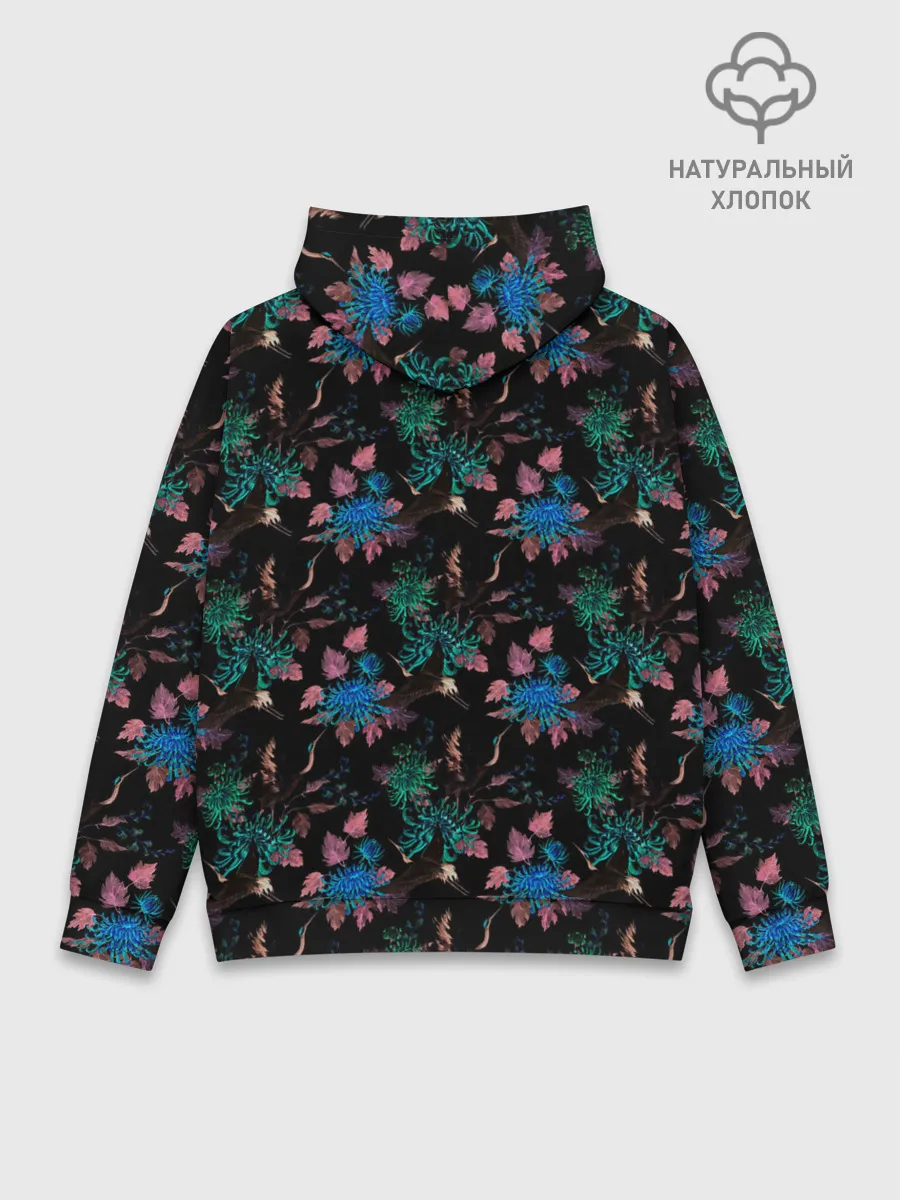 Худи мужской база хлопок / Ночные птицы