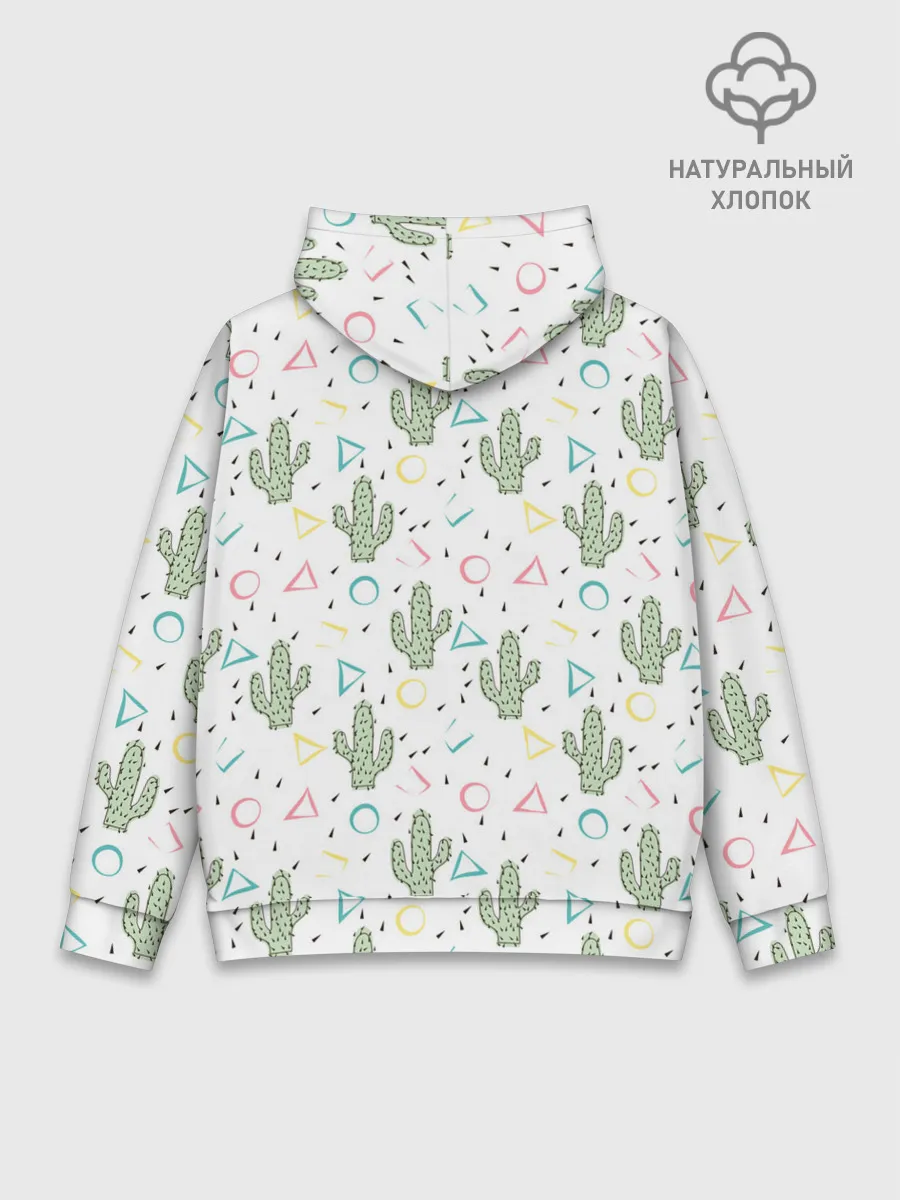Худи мужской база хлопок / Кактусы