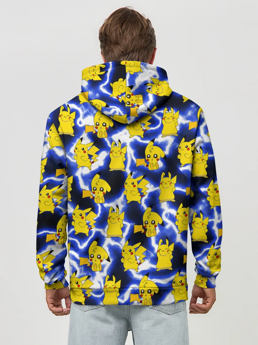 Худи мужской база хлопок / Пикачу Electric Shock