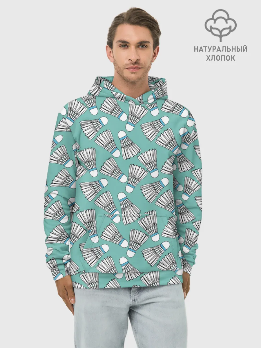 Худи мужской база хлопок / Воланы на ментоловом