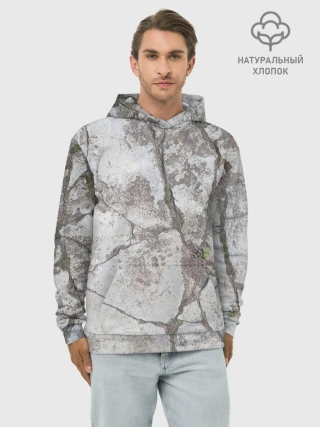 Худи мужской база хлопок / Лунный камень