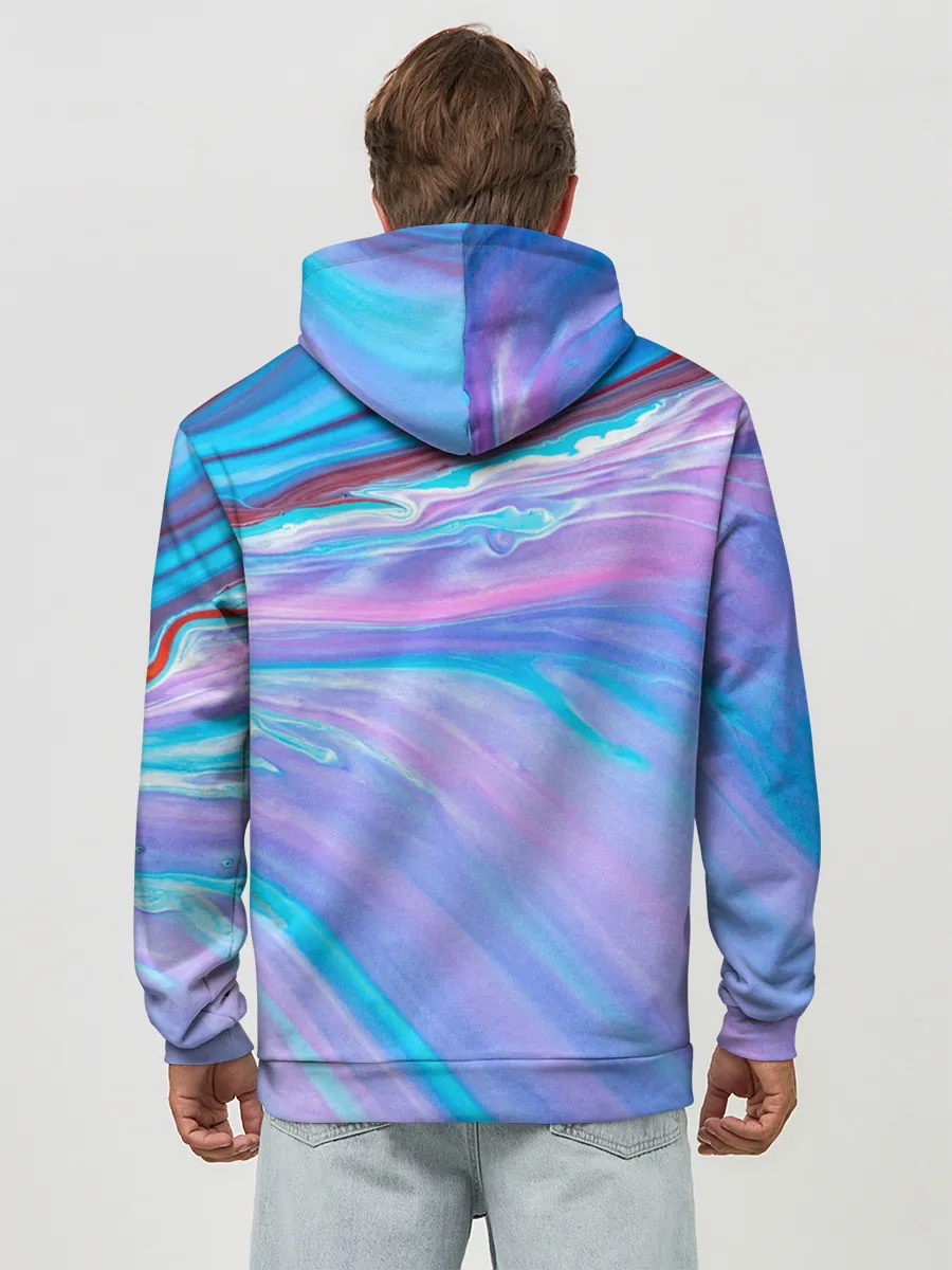 Худи мужской база хлопок / Абстрактный прилив