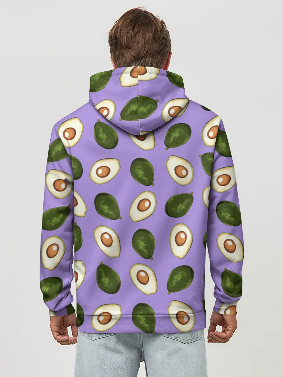 Худи мужской база хлопок / Авокадо паттерн